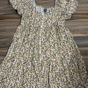 Wild Fable Floral Dress in Yellow and Pink